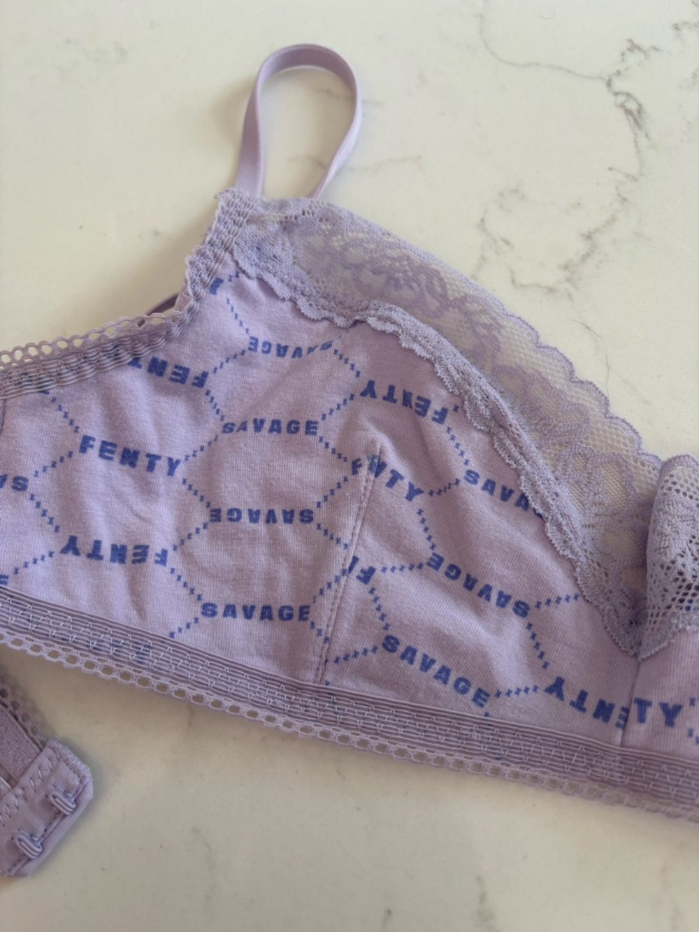 Savage X Fenty Cotton Essentials Lace Bralette - Picture 2 of 8